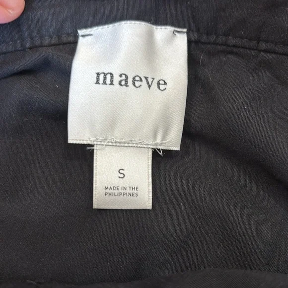 NWT Maeve Black Pencil Skirt with White Piping - Picture 2 of 8